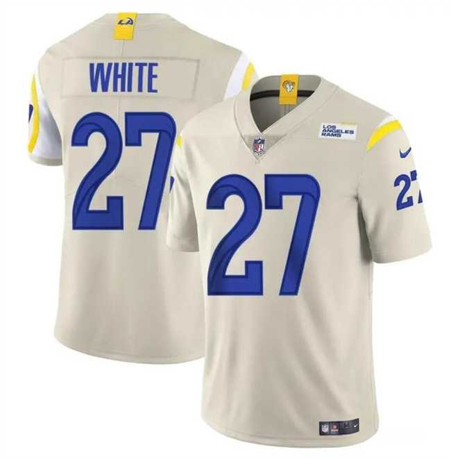 Men & Women & Youth Los Angeles Rams #27 TreDavious White Bone Vapor Untouchable Football Stitched Jersey